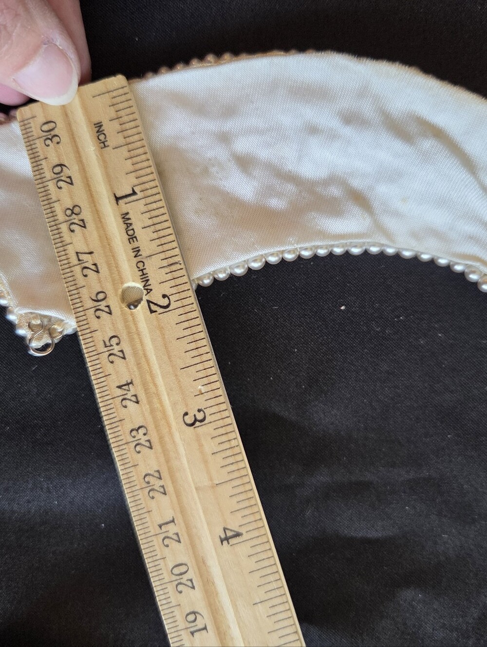 Vintage Faux Pearl Beaded Decorative Dress Shirt Collar - Picture 10 of 11